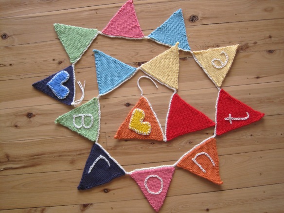 knitted bunting