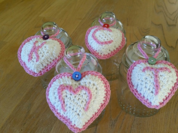 personalised heart lolly jars