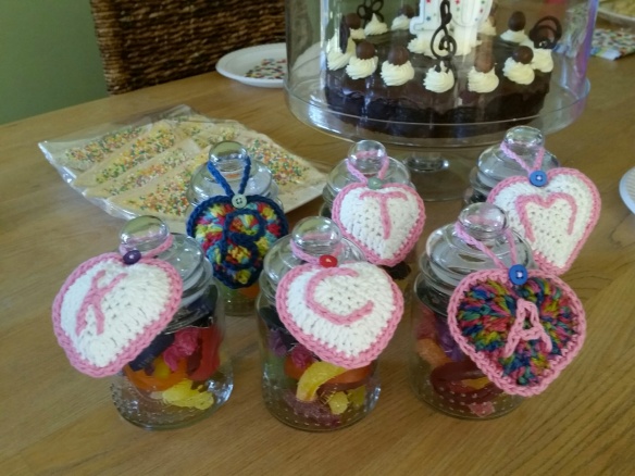 crochet birthday party favours
